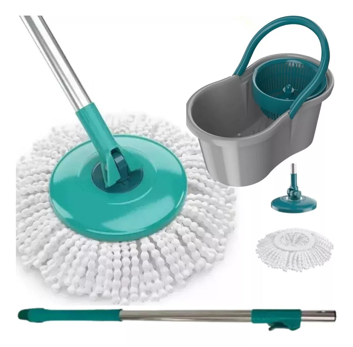1 Mop Fit Flash Limp Extensível Giratório MOP5010 + 2 Refis