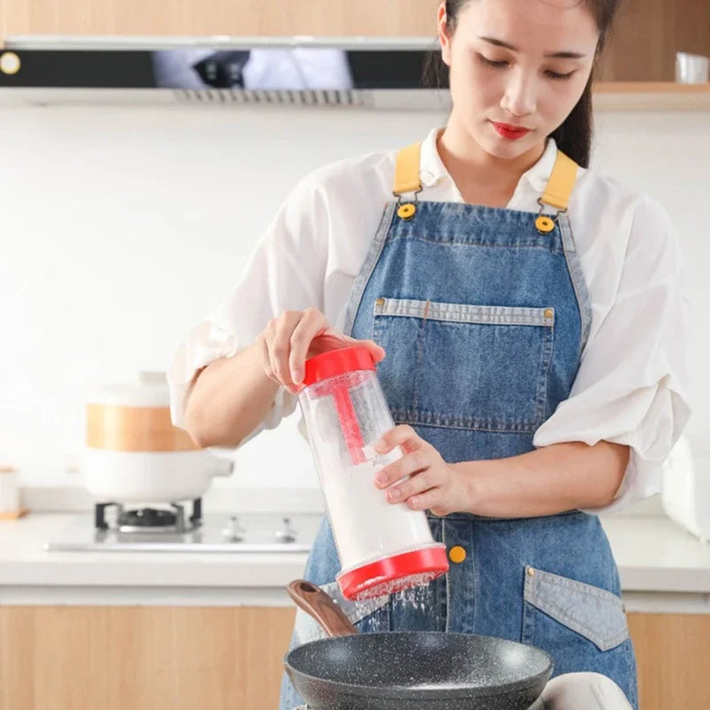 Handheld Flour Sieve Cup | Rotating Flour Mixer