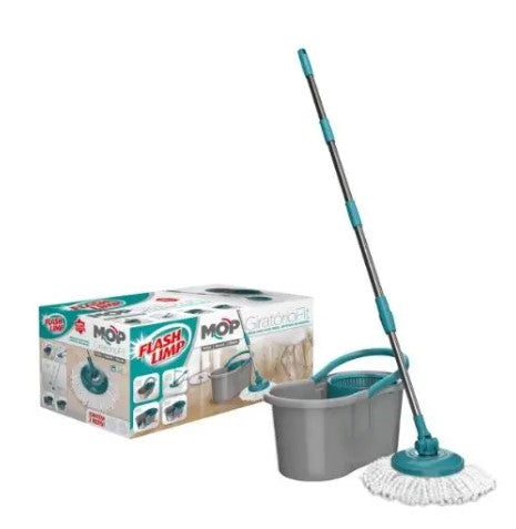 1 Mop Fit Flash Limp Extensível Giratório MOP5010 + 2 Refis