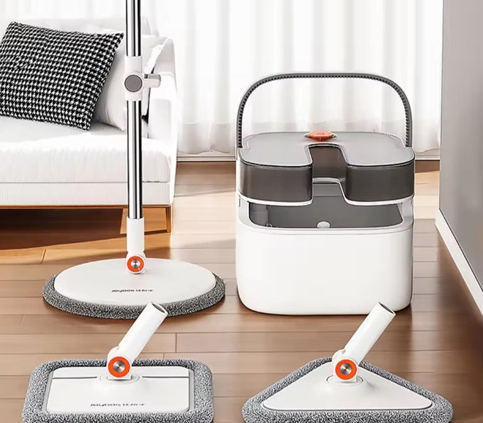 Joybos® 360 Spin Mop e Conjunto de Balde Inclui Três Tipos de Cabeças de Esfregão Z48